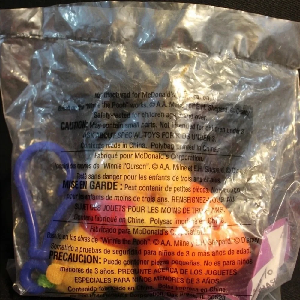 Vintage 1990s McDonald's Winnie the Pooh Happy Meal Plush Set of 4 NIP